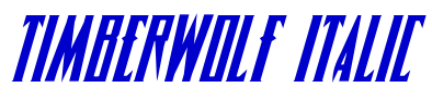 Timberwolf Italic الخط